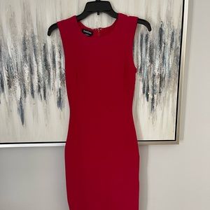 XXS Bebe red midi dress